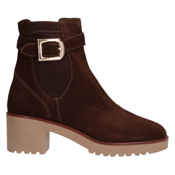 Bruin suède DL Sport 6801 Versione 04 dames enkellaars.