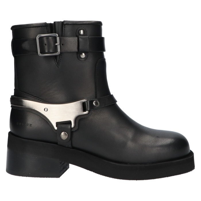 Zwart leren Nubikk Eve Maryn 21082700 10L dames biker enkellaars.