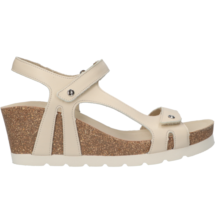Beige leren Panama Jack Varel Crudo B3 dames sandaal.